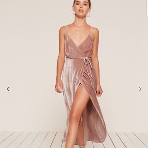NWT Reformation Anoush Velvet wrap dress